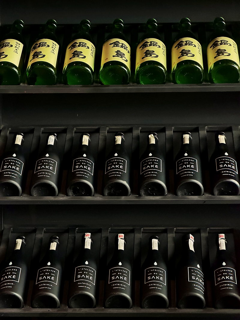 The sake shelves